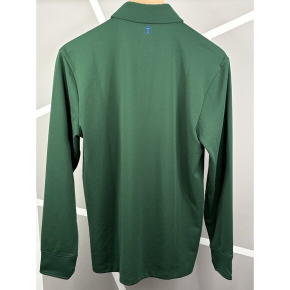 Twillory Athleisure Athlounger Long Sleeve Polo Shirt Mens S Green Performance - Picture 2 of 15